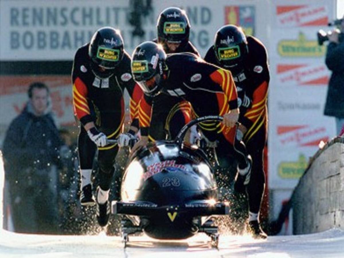 Bobbahn Rennen Altenberg Erzgebirg