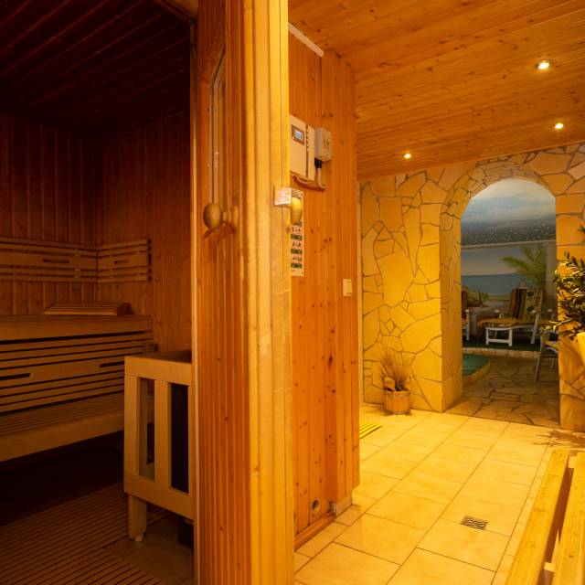 Sauna im Wellnessbereich des Berghotel Talblick